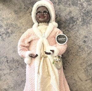African American Black Mrs. Santa Claus 33in (NWT)